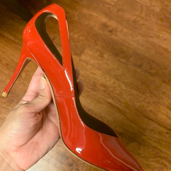Aquazzura Shiva Cutout Pumps - Red - Size 7 - Picture 5 of 6